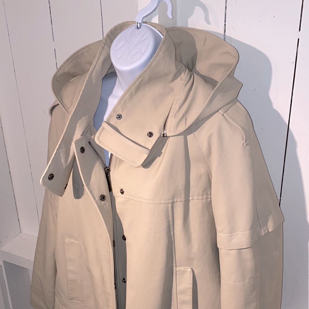 Vince Camuto Lined Trench Coat Removable Sleeves and Arms Women’s Size M